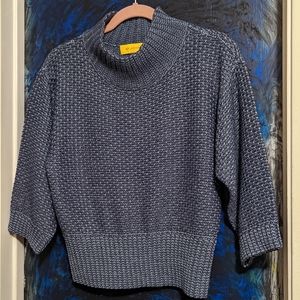 St. John Shimmer Metallic Blue Knit Sweater